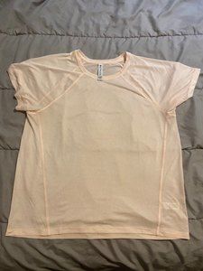 Athleta Pink Light Weight Short Sleeve Top Womens